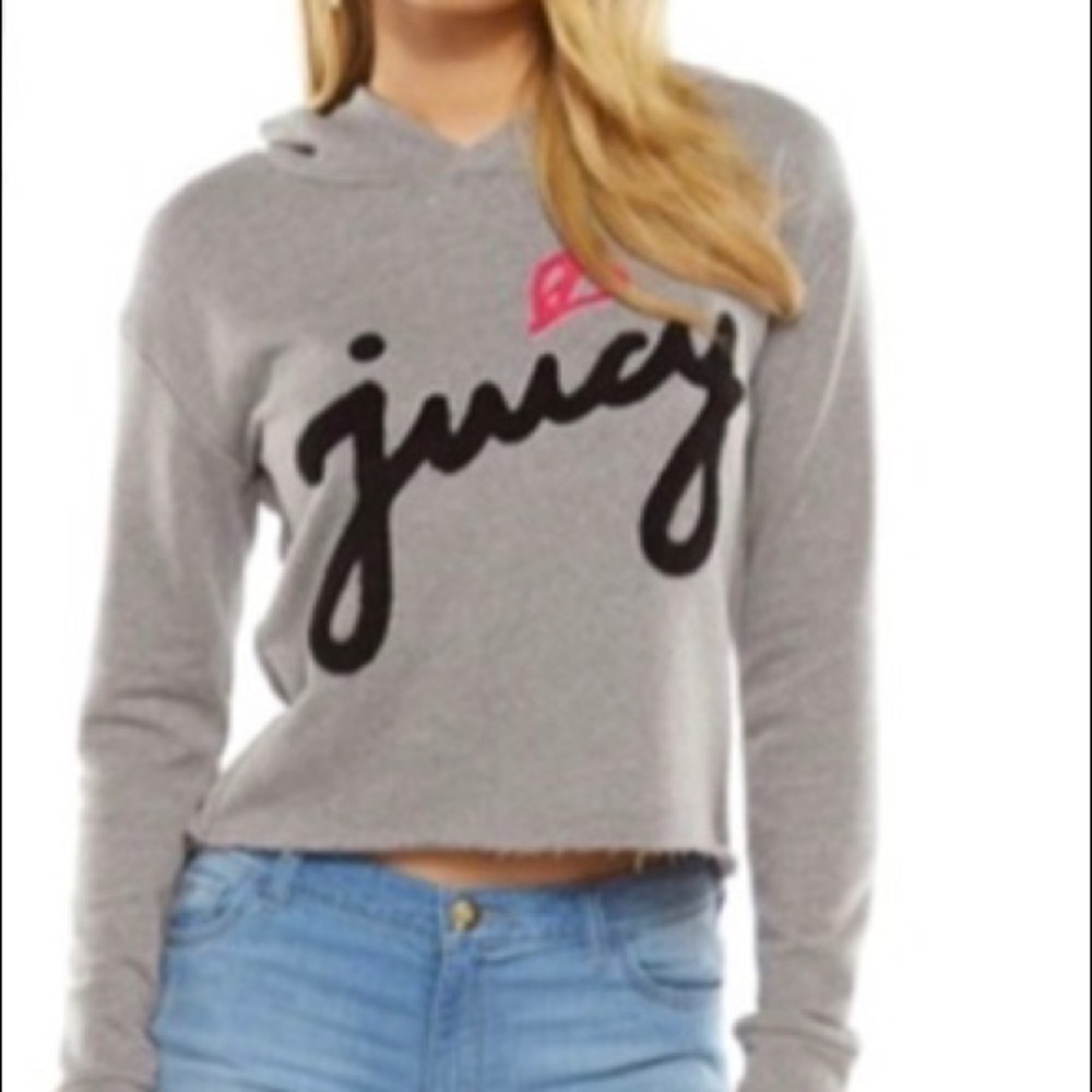 JUICY COUTURE cropped grey sweatshirt